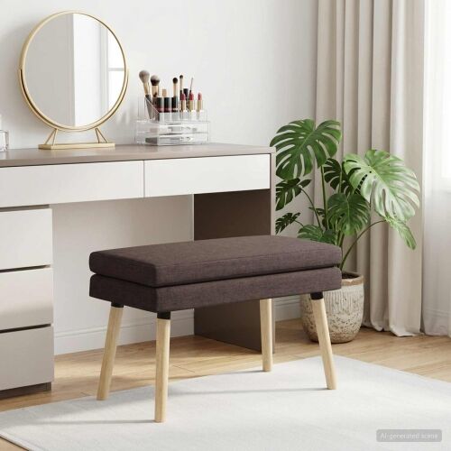 Klupa s dvostrukim slojem Tamno smeđa 80 x 40 x 47 cm Tkanina - Tamno smeđa 80 x 40 x 47 cm Cijena
