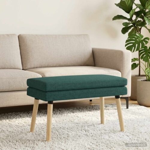 Klupa s dvostrukim slojem Tamnozelena 80 x 40 x 47 cm Tkanina - Tamnozelena 80 x 40 x 47 cm Cijena