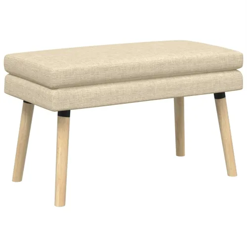 Klupa s dvostrukim slojem Krem 80 x 40 x 47 cm Tkanina - Krem 80 x 40 x 47 cm Cijena