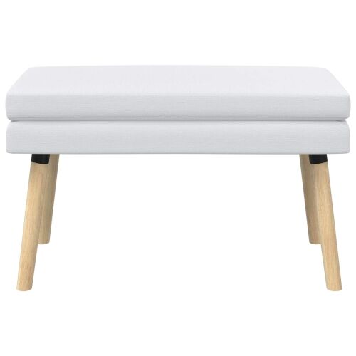 Klupa s dvostrukim slojem Bijela 80 x 40 x 47 cm Tkanina - Bijela 80 x 40 x 47 cm Cijena