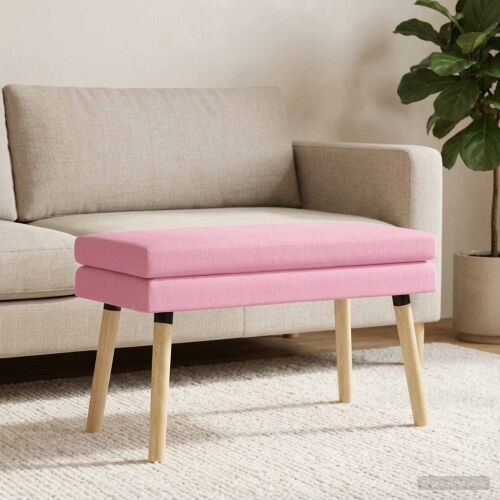 Klupa s dvostrukim slojem Ružičasta 80 x 40 x 47 cm Tkanina - Ružičasta 80 x 40 x 47 cm Cijena
