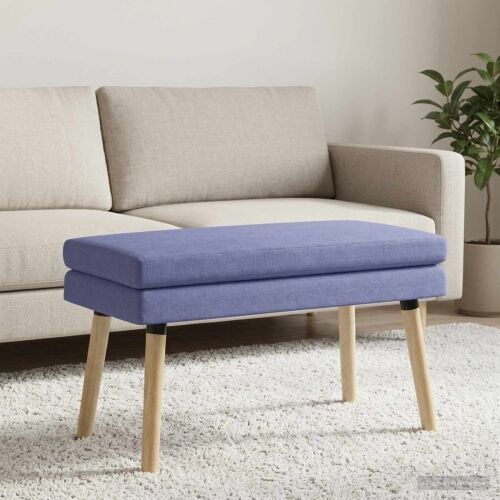 Klupa s dvostrukim slojem Traper plava 80 x 40 x 47 cm Tkanina - Trapere plave boje 80 x 40 x 47 cm Cijena