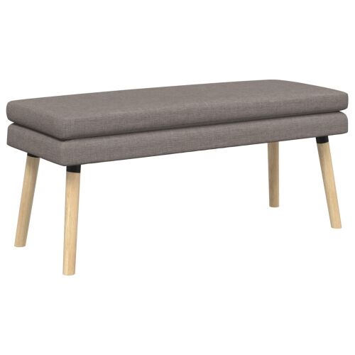 Klupa s dvostrukim slojem Sivosmeđa 110 x 40 x 47 cm Tkanina - Sivosmeđa 110 x 40 x 47 cm Cijena
