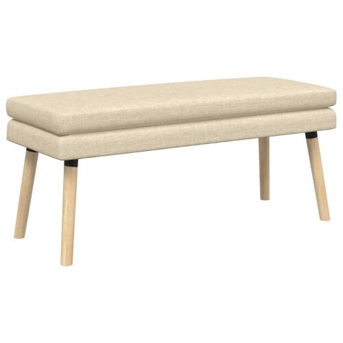 Klupa s dvostrukim slojem Krem 110 x 40 x 47 cm Tkanina - Krem 110 x 40 x 47 cm Cijena