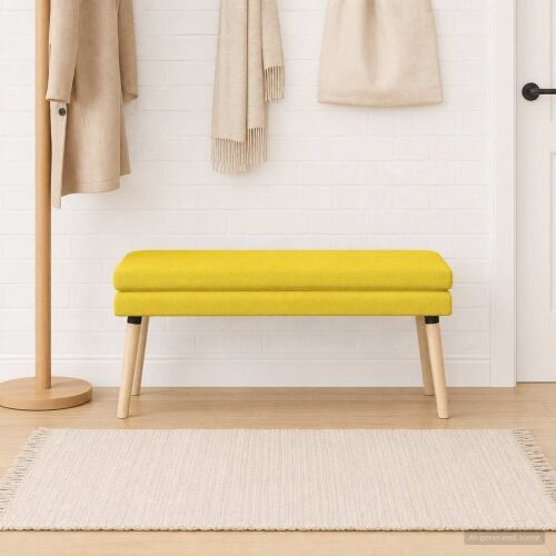 Klupa s dvostrukim slojem Svijetlo žuta 110 x 40 x 47 cm - Svjetložuta 110 x 40 x 47 cm Cijena