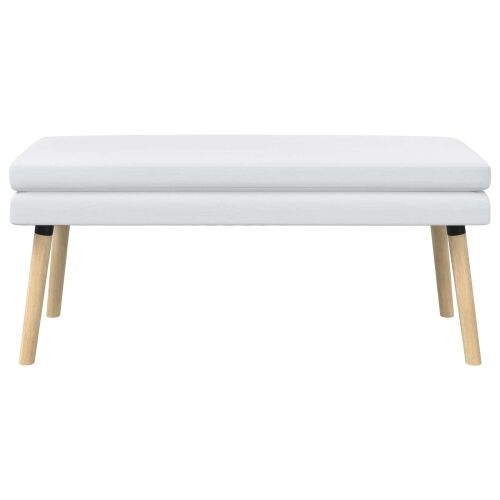 Klupa s dvostrukim slojem Bijela 110 x 40 x 47 cm Tkanina - Bijela 110 x 40 x 47 cm Cijena