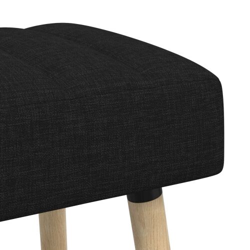 Klupa s utorima Crna 60 x 40 x 45 cm Tkanina - Crna 60 x 40 x 45 cm Cijena