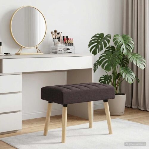 Klupa s utorima Tamno smeđa 60 x 40 x 45 cm Tkanina - Tamno smeđa 60 x 40 x 45 cm Cijena