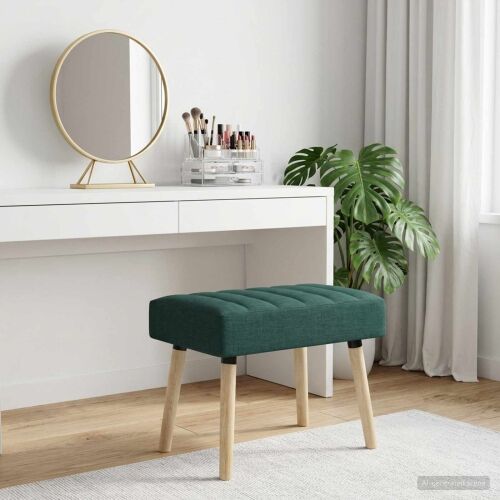 Klupa s utorima Tamnozelena 60 x 40 x 45 cm Tkanina - Tamnozelena 60 x 40 x 45 cm Cijena