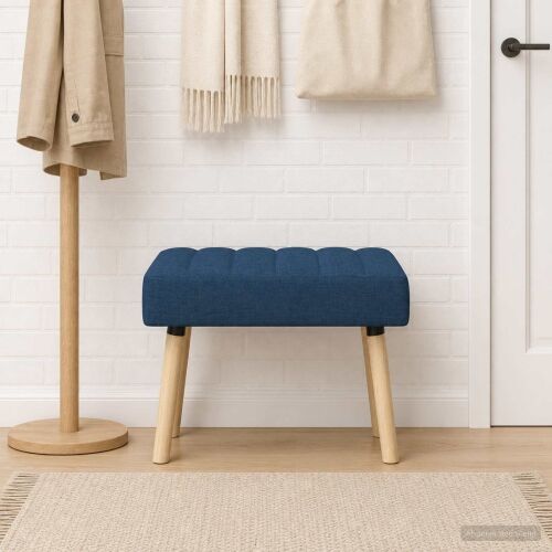 Klupa s utorima Plava 60 x 40 x 45 cm Tkanina - Plava 60 x 40 x 45 cm Cijena
