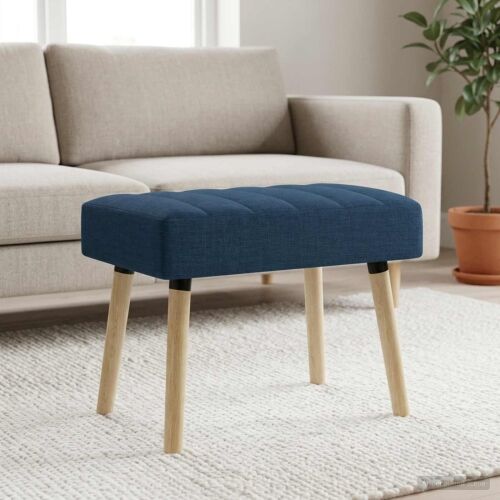 Klupa s utorima Plava 60 x 40 x 45 cm Tkanina - Plava 60 x 40 x 45 cm Cijena