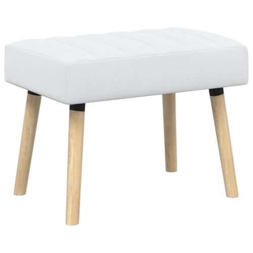Klupa s utorima Bijela 60 x 40 x 45 cm Tkanina - Bijela 60 x 40 x 45 cm Cijena