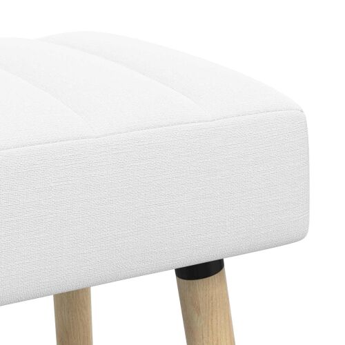 Klupa s utorima Bijela 60 x 40 x 45 cm Tkanina - Bijela 60 x 40 x 45 cm Cijena