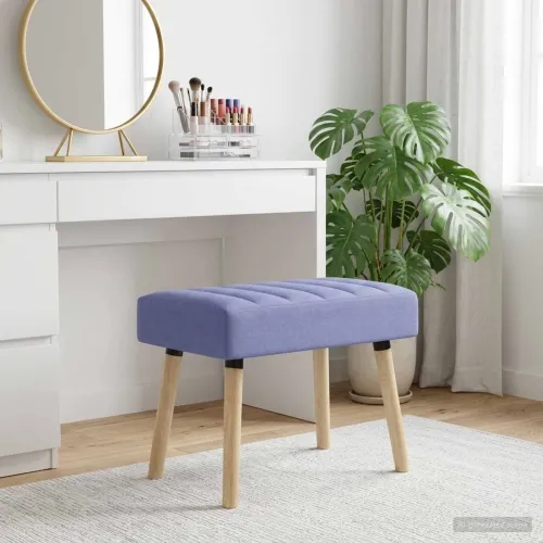 Klupa s utorima Traper plava 60 x 40 x 45 cm Tkanina - Trapere plave boje 60 x 40 x 45 cm Cijena