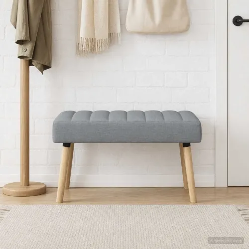 Klupa s utorima Svjetlosiva 80 x 40 x 46 cm Tkanina - Svjetlosiva 80 x 40 x 46 cm Cijena