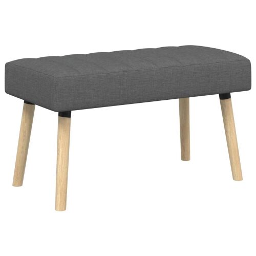 Klupa s utorima Tamnosiva 80 x 40 x 46 cm Tkanina - Tamnosiva 80 x 40 x 46 cm Cijena