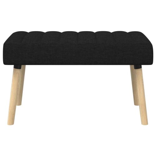 Klupa s utorima Crna 80 x 40 x 46 cm Tkanina - Crna 80 x 40 x 46 cm Cijena