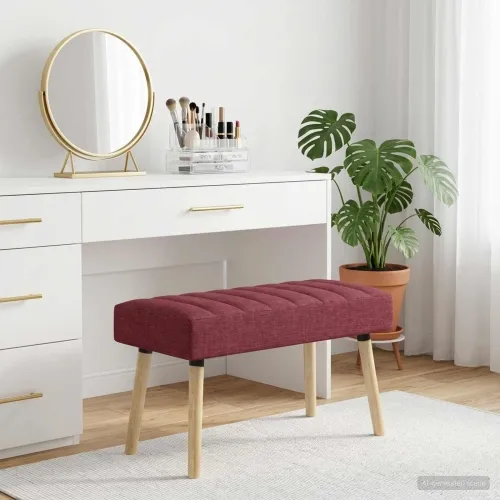 Klupa s utorima Vinska crvena 80 x 40 x 46 cm Tkanina - boja crnog vina 80 x 40 x 46 cm Cijena