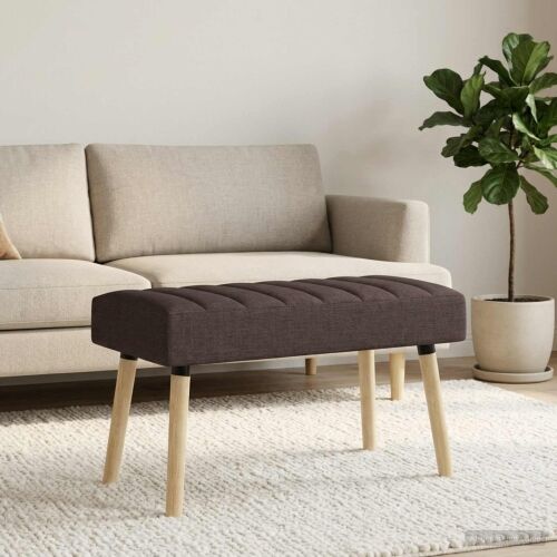 Klupa s utorima Tamno smeđa 80 x 40 x 46 cm Tkanina - Tamno smeđa 80 x 40 x 46 cm Cijena