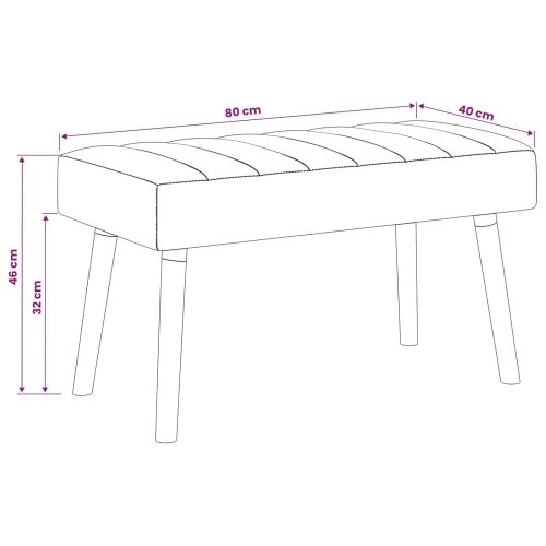 Klupa s utorima Tamnozelena 80 x 40 x 46 cm Tkanina - Tamnozelena 80 x 40 x 46 cm Cijena