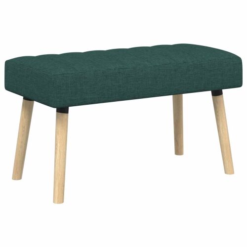 Klupa s utorima Tamnozelena 80 x 40 x 46 cm Tkanina - Tamnozelena 80 x 40 x 46 cm Cijena