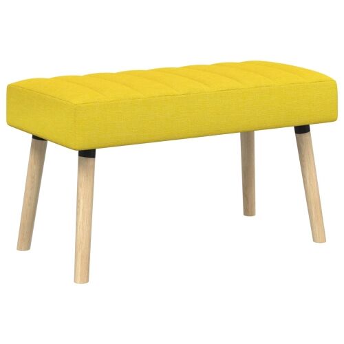 Klupa s utorima Svijetlo žuta 80 x 40 x 46 cm Tkanina - Svjetložuta 80 x 40 x 46 cm Cijena