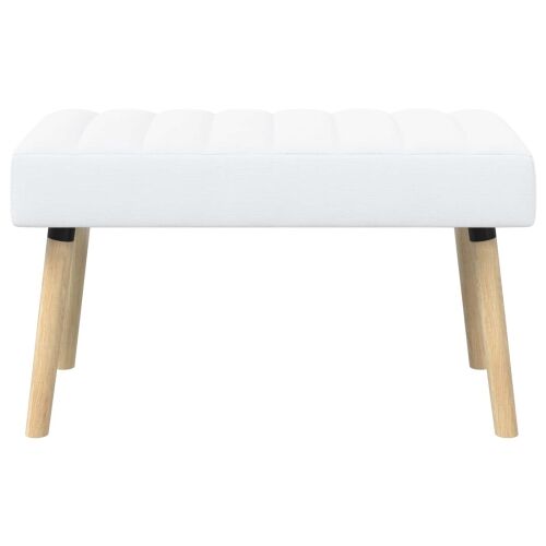 Klupa s utorima Bijela 80 x 40 x 46 cm Tkanina - Bijela 80 x 40 x 46 cm Cijena