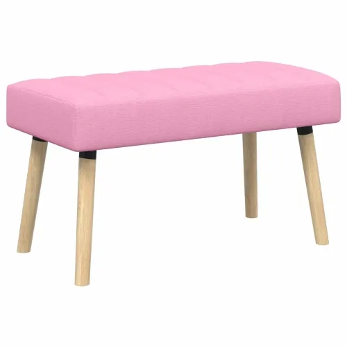 Klupa s utorima Ružičasta 80 x 40 x 46 cm Tkanina - Ružičasta 80 x 40 x 46 cm Cijena