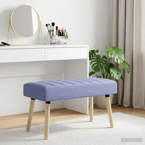 Klupa s utorima Traper plava 80 x 40 x 46 cm Tkanina - Trapere plave boje 80 x 40 x 46 cm Cijena