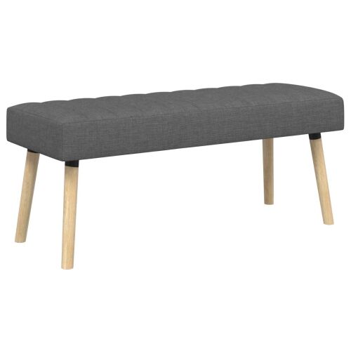Klupa s utorima Tamnosiva 110 x 40 x 46 cm Tkanina - Tamnosiva 110 x 40 x 46 cm Cijena