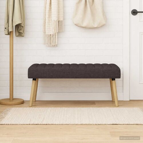 Klupa s utorima Tamno smeđa 110 x 40 x 46 cm Tkanina - Tamno smeđa 110 x 40 x 46 cm Cijena