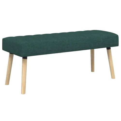 Klupa s utorima Tamnozelena 110 x 40 x 46 cm Tkanina - Tamnozelena 110 x 40 x 46 cm Cijena