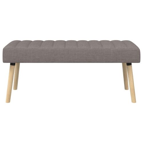 Klupa s utorima Sivosmeđa 110 x 40 x 46 cm Tkanina - Sivosmeđa 110 x 40 x 46 cm Cijena