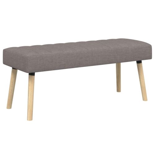 Klupa s utorima Sivosmeđa 110 x 40 x 46 cm Tkanina - Sivosmeđa 110 x 40 x 46 cm Cijena