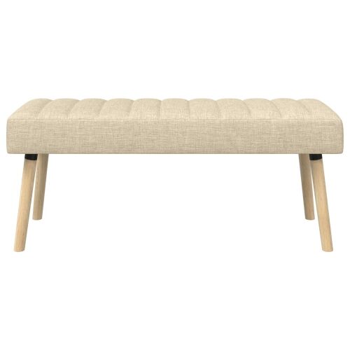 Klupa s utorima Krem 110 x 40 x 46 cm Tkanina - Krem 110 x 40 x 46 cm Cijena