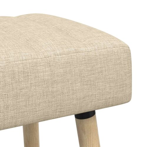 Klupa s utorima Krem 110 x 40 x 46 cm Tkanina - Krem 110 x 40 x 46 cm Cijena