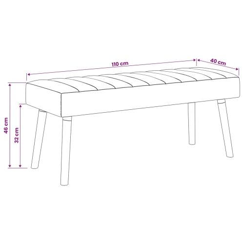 Klupa s utorima Plava 110 x 40 x 46 cm Tkanina - Plava 110 x 40 x 46 cm Cijena