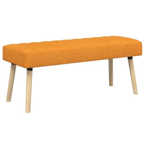 Klupa s utorima Tamno žuta 110 x 40 x 46 cm Tkanina - Tamnožuta 110 x 40 x 46 cm Cijena