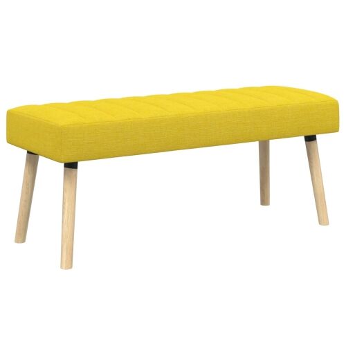 Klupa s utorima Svijetlo žuta 110 x 40 x 46 cm Tkanina - Svjetložuta 110 x 40 x 46 cm Cijena