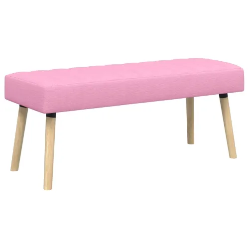 Klupa s utorima Ružičasta 110 x 40 x 46 cm Tkanina - Ružičasta 110 x 40 x 46 cm Cijena