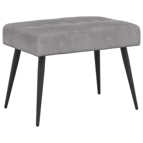 Klupa s gumbastim tkanjem Svjetlosiva 60 x 40 x 45 cm Baršun - Svjetlosiva 60 x 40 x 45 cm Cijena