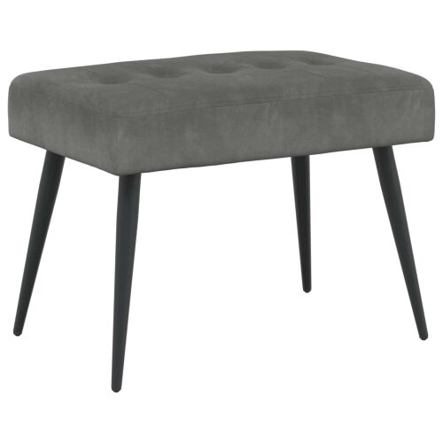 Klupa s gumbastim tkanjem Tamnosiva 60 x 40 x 45 cm Baršun - Tamnosiva 60 x 40 x 45 cm Cijena