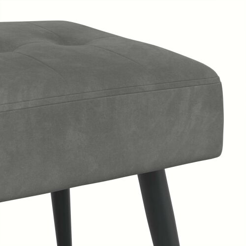 Klupa s gumbastim tkanjem Tamnosiva 60 x 40 x 45 cm Baršun - Tamnosiva 60 x 40 x 45 cm Cijena