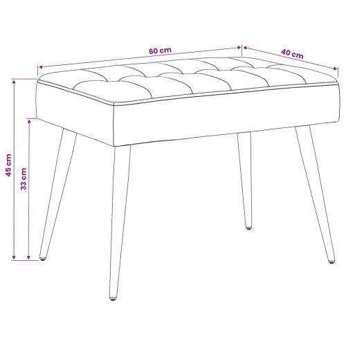 Klupa s gumbastim tkanjem Svijetlo zelena 60 x 40 x 45 cm - Svijetlo zelena 60 x 40 x 45 cm Cijena