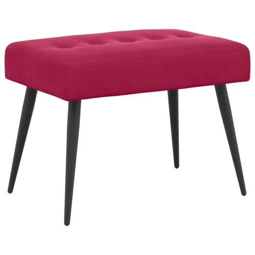 Klupa s gumbastim tkanjem Vinska crvena 60 x 40 x 45 cm Baršun - boja crnog vina 60 x 40 x 45 cm Cijena