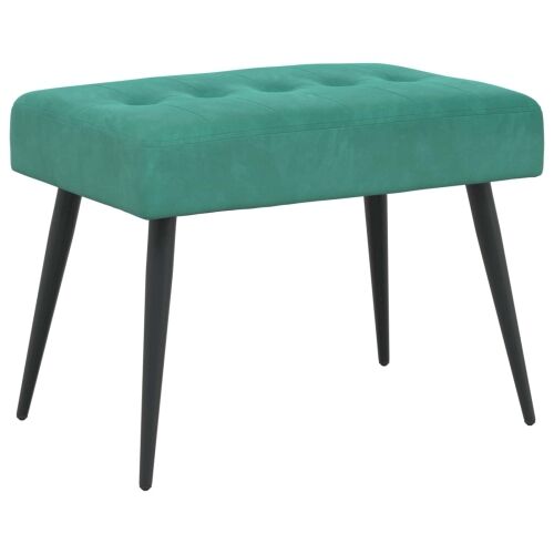Klupa s gumbastim tkanjem Tirkizna 60 x 40 x 45 cm Baršun - Tirkizna 60 x 40 x 45 cm Cijena