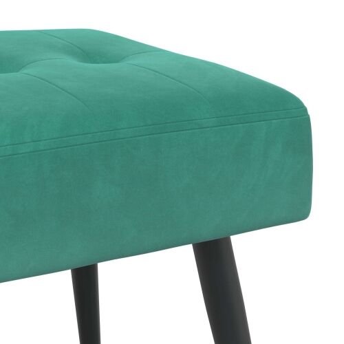 Klupa s gumbastim tkanjem Tirkizna 60 x 40 x 45 cm Baršun - Tirkizna 60 x 40 x 45 cm Cijena