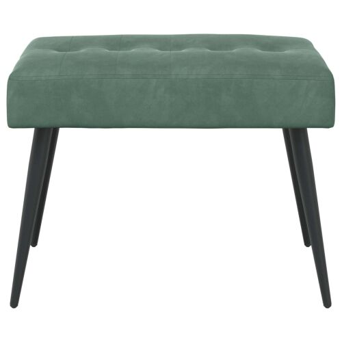 Klupa s gumbastim tkanjem Morska zelena 60 x 40 x 45 cm Baršun - zelena boja mora 60 x 40 x 45 cm Cijena