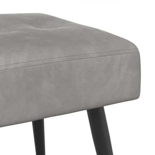 Klupa s gumbastim tkanjem Svjetlosiva 80 x 40 x 46 cm Baršun - Svjetlosiva 80 x 40 x 46 cm Cijena