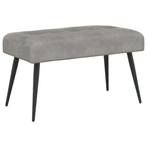Klupa s gumbastim tkanjem Svjetlosiva 80 x 40 x 46 cm Baršun - Svjetlosiva 80 x 40 x 46 cm Cijena